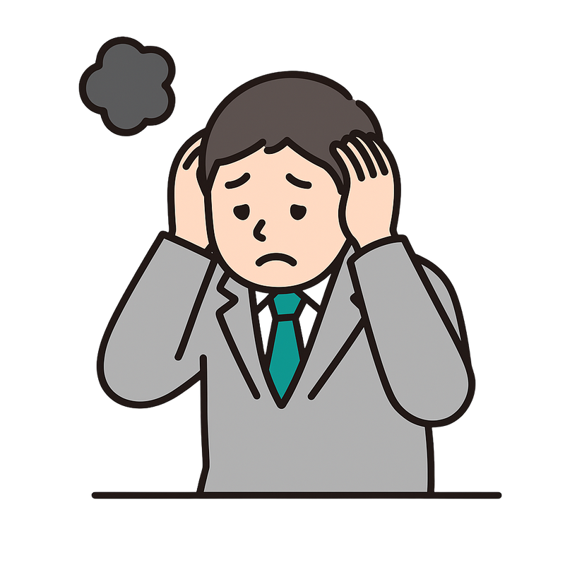 ストレス耐性の弱い人のイラスト